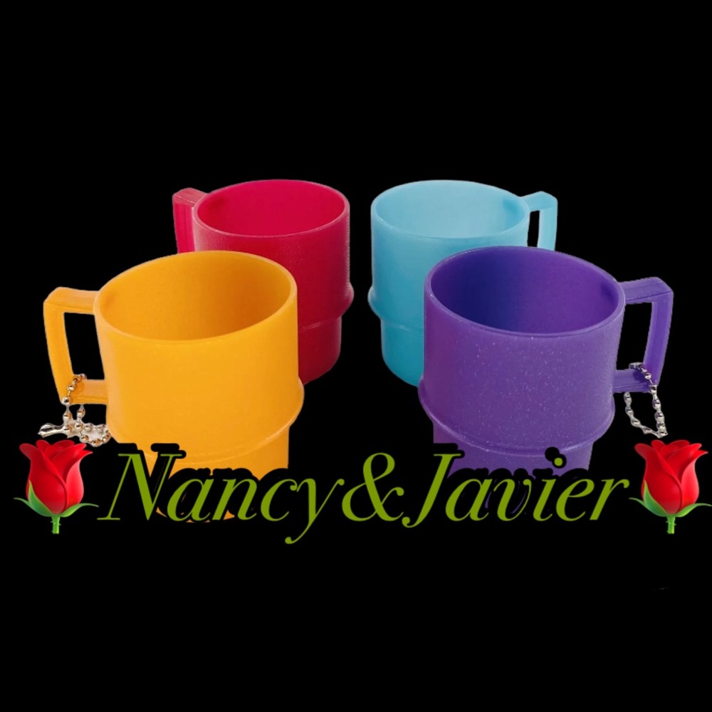 Tupperware toy cup/mug made into a Keychain